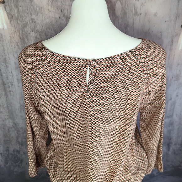 Soft Joie Analee printed drawstring Mini dress in Pureed Pumpkin, size Medium - Picture 7 of 12